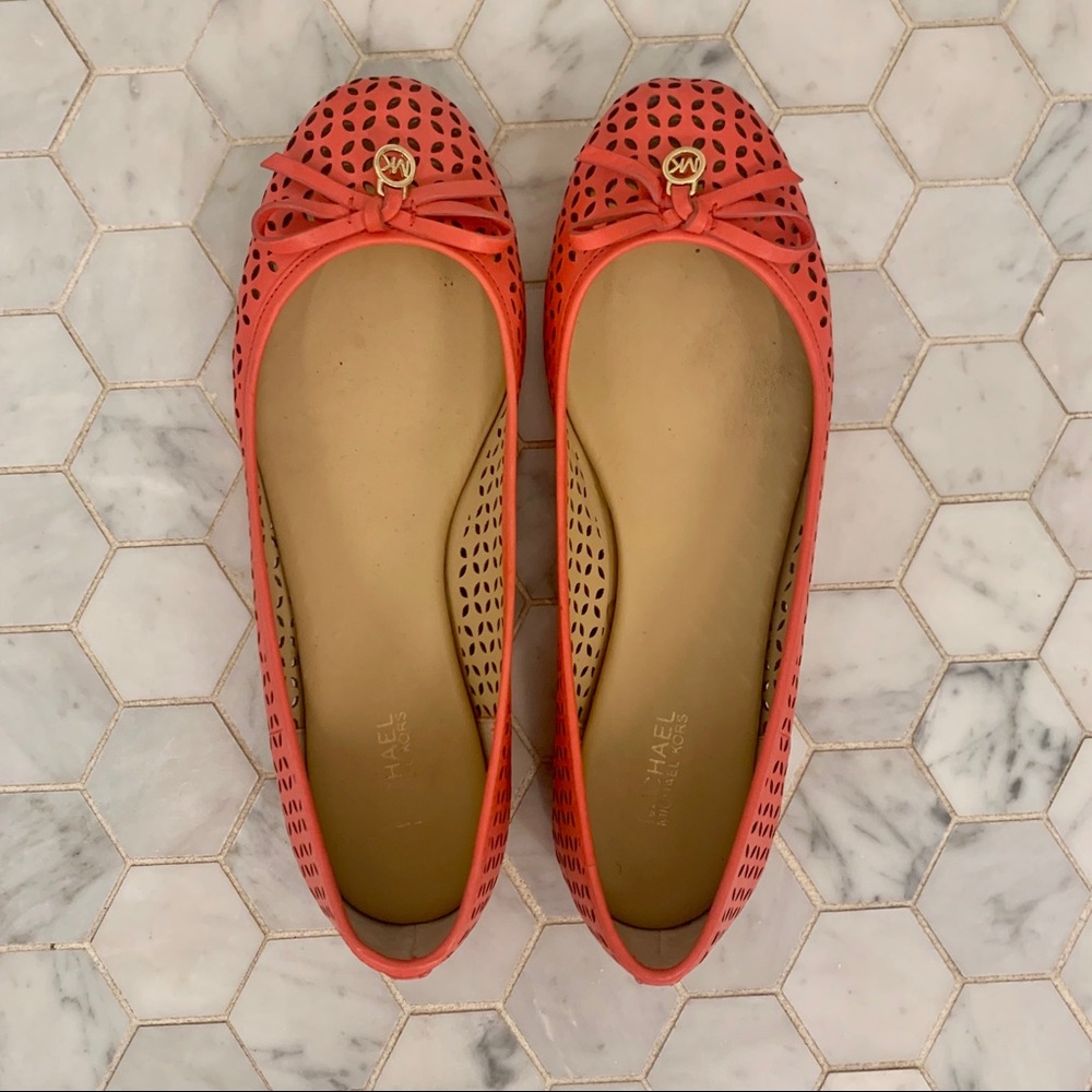 MK Michael Kors ballet flats, coral, sz 7.5